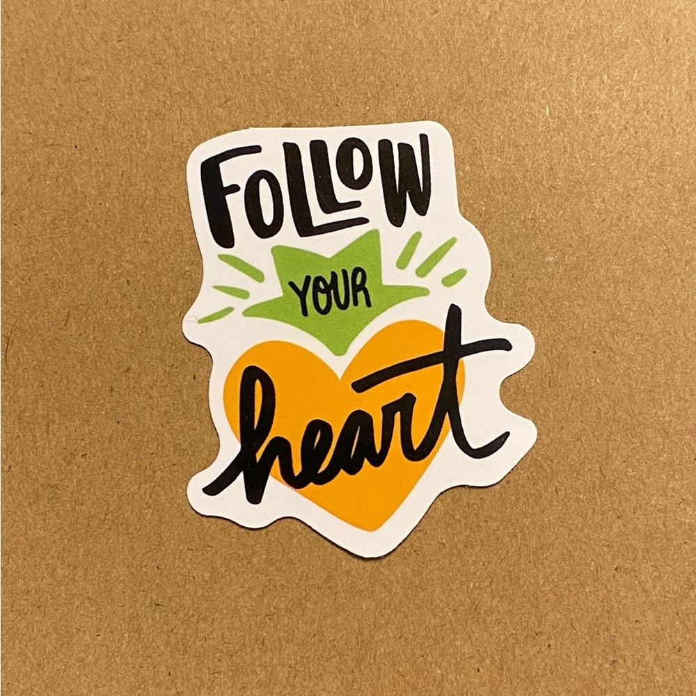 🌈20/$5🌈 Follow Your Heart Sticker